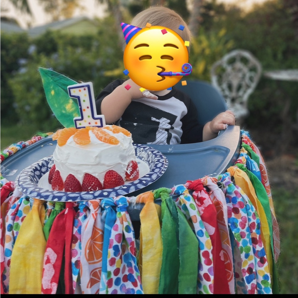 High chair birthday skirt
